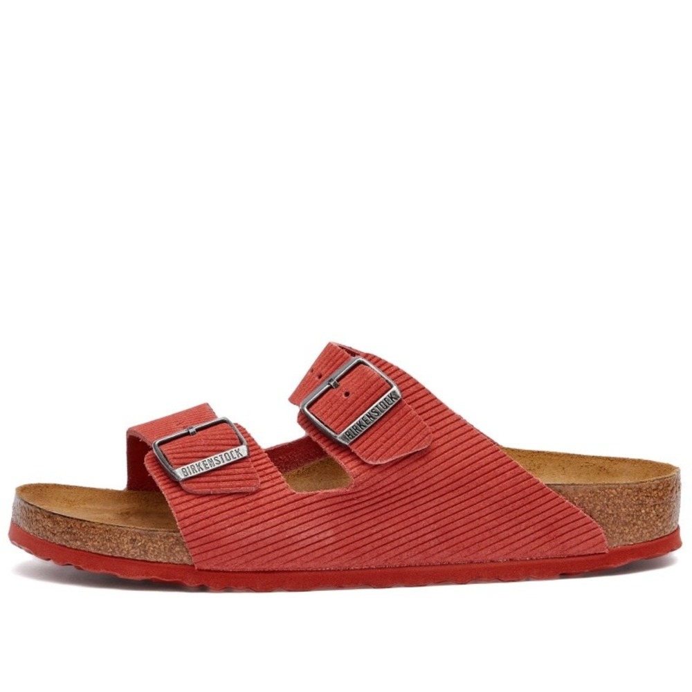 Birkenstock Arizona Sienna Red Corduroy Sandals Size 41 Regular (US Womens 10
